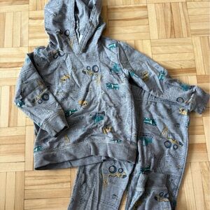 Carter's Gray Construction Pajama Set
